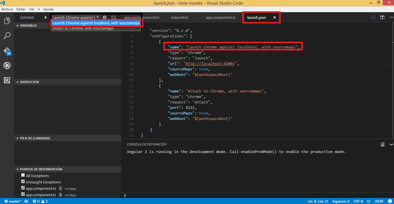 Debugger for chrome visual studio code настройка